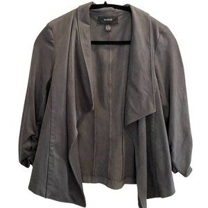 Worn with Care Alfani Faux Suede Jacket Gray Size Small